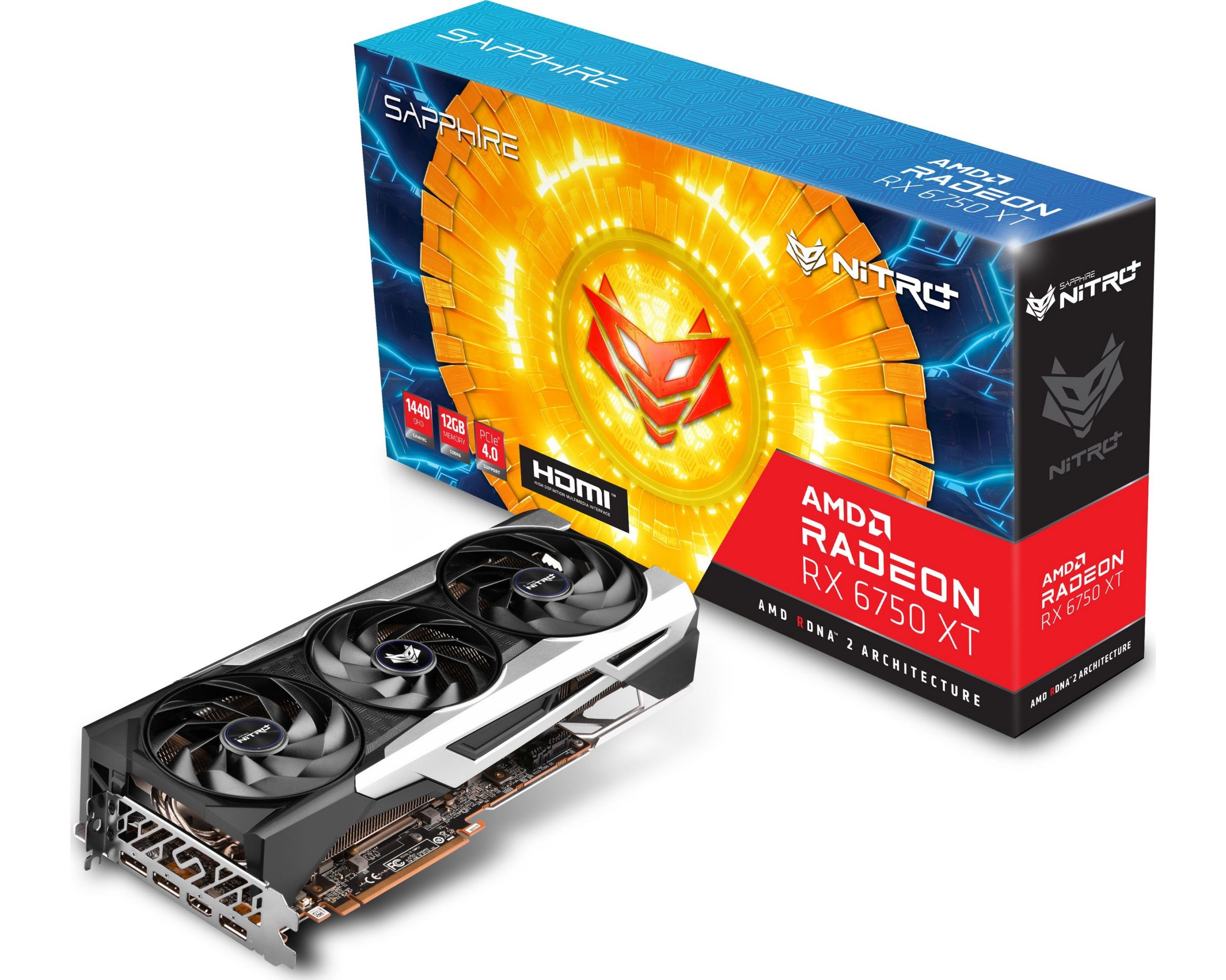 Видеокарта Sapphire PCI-E Radeon RX 6750 XT 12GB DDR6 NITRO+